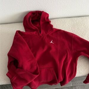 Jordan Red Pullover Hoodie with Small Jumpman Tag